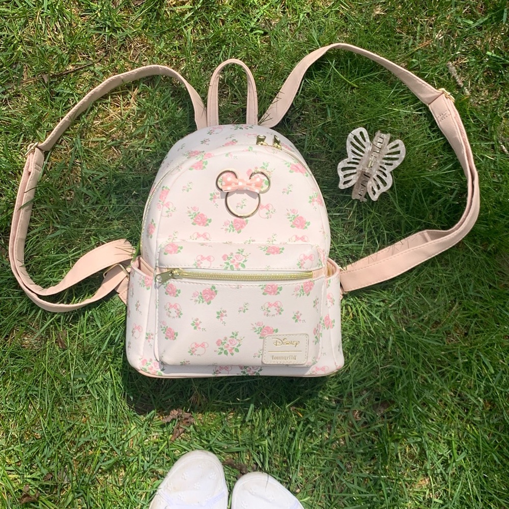 Minnie Pastel Floral Disney x Loungefly Mini Backpack